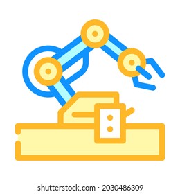 robotic arm robot color icon vector. robotic arm robot sign. isolated symbol illustration