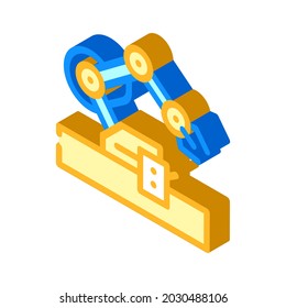 robotic arm robot isometric icon vector. robotic arm robot sign. isolated symbol illustration