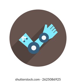 Roboter Arm abgerundete Farbe, Mini-Illustration Symbol. Nutzung für modernes Konzept, Print, UI, UX-Kit, Web- und App-Entwicklung. Vektor EPS 10, im Zusammenhang mit künstlicher Intelligenz, Technologie Thema