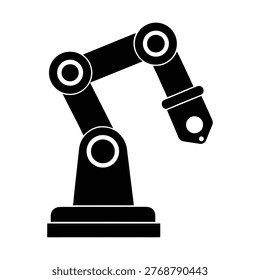 Robotic Arm silhouette vector art Illustration