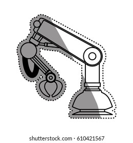 Robotic arm technology icon vector illustration graphic design