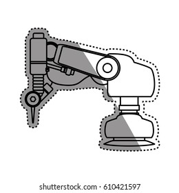 Robotic arm technology icon vector illustration graphic design