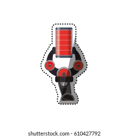 Robotic arm technology icon vector illustration graphic design