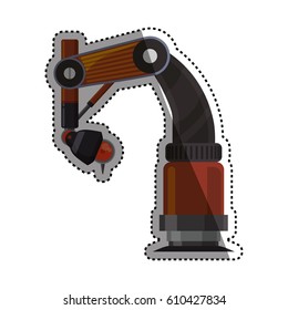Robotic arm technology icon vector illustration graphic design