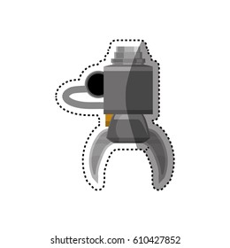 Robotic arm technology icon vector illustration graphic design
