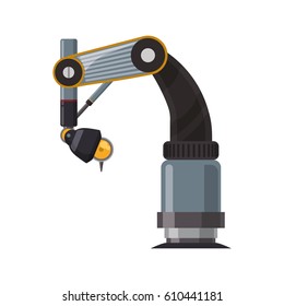 Robotic arm technology icon vector illustration graphic design