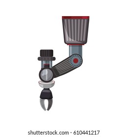 Robotic arm technology icon vector illustration graphic design