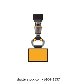 Robotic arm technology icon vector illustration graphic design