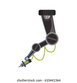 Robotic arm technology icon vector illustration graphic design