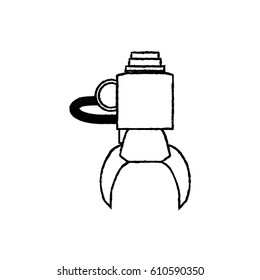 Robotic arm technology icon vector illustration graphic design