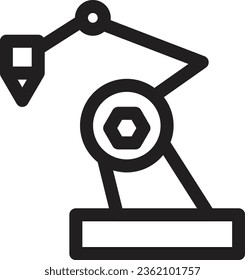 Robotic Arm Tool Outline Icon