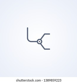 Robotic arm, vector best gray line icon on white background, EPS 10