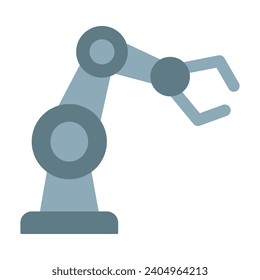 Robotic Arm Vector Flat Icon For Personal And Commercial Use.
