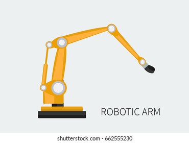 Robotic arm vector. Flat illustration isolated. -stock vector