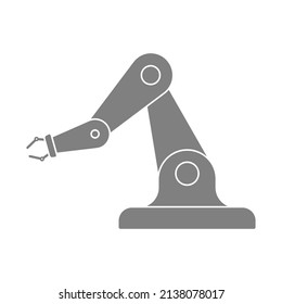 Un brazo robótico. Icono de vector para aplicaciones móviles y diseño web. Estilo plano.