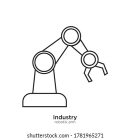 Robotic arm vector illustration lineal color and filled design