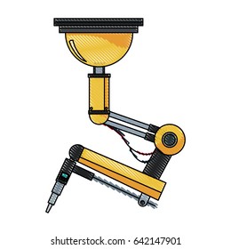 robotic arm welding. steel technology image