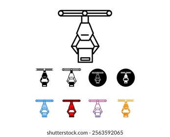 
Robotic arm.icon with 9 different styles,line,glyp,flat gradient etc.suitable for robotics, technology, engineering, industrial concepts,isolated on white background.	


