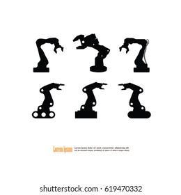 robotic arm.robot icon.vector illustration.