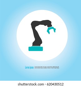 robotic arm.robot icon.vector illustration.