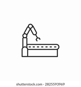 robotic assembly icon sign vector