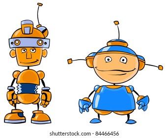 Robotic Assistants vector illustration