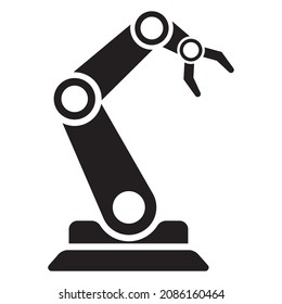 Symbol der Roboterautoindustrie auf weißem Hintergrund