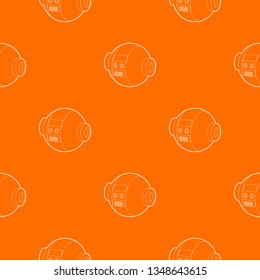 Robotic ball pattern vector orange for any web design best