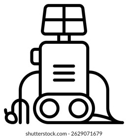 Robotic Beach Cleaner icon with outline style and pixel perfect base. Suitable for website design, logo, app and UI. Based on the size of the icon in general, so it can be reduced.