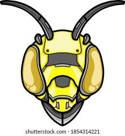 Robotic Bee Head Concept Electrical War Machine