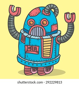 robotic in blue