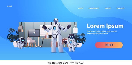 robotic businesspersons scheduling agenda on task board time management artificial intelligence technology concept