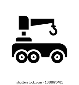 Robotic car vector illustration, Future technology solid design icon