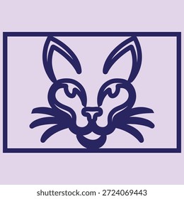 Robotic Cat's Face Logo für jedes Unternehmen weltweit