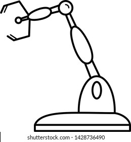 Robotic claw icon in outline style
