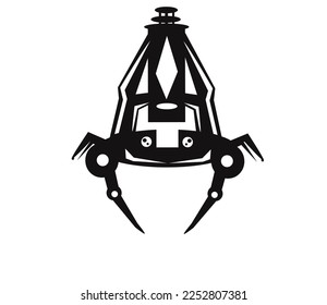 Robotic Claw Machine Icon on White Background. Vector illustration