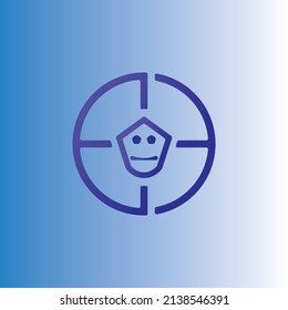 robotic coin logo suitable for game