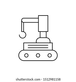 Robotic construction crane technology icon. Element of robotic icon