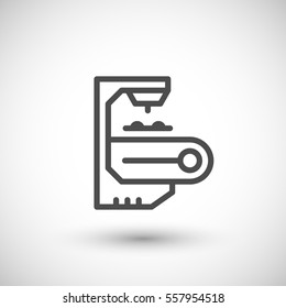 Robotic conveyor line icon