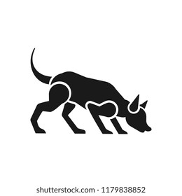 robotic dog vector logo icon