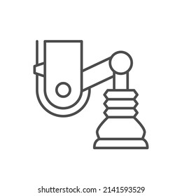 Robotic equipment line outline icon