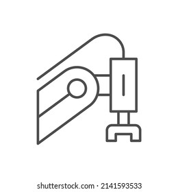 Robotic equipment line outline icon