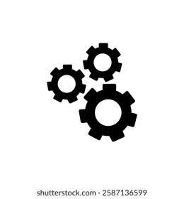 Robotic gear flat icon eps file
