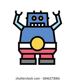 vector de icono de color geek robótico. signo de geek robótico. ilustración de símbolo aislado