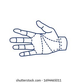 Robotic hand black line icon. Type of mechanical arm, usually programmable, with similar functions to a human arm. Pictogram for web page, mobile app, promo. UI UX GUI design element. Editable stroke.
