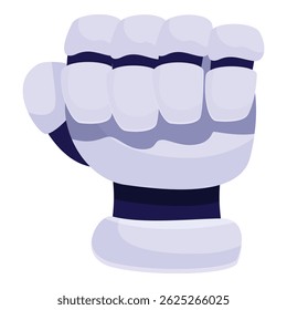 Robotic hand is clenched into a fist, conveying strength and power - Powered by Shutterstock - Get 15% off with code: PIKWIZARD15