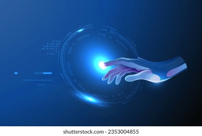 Robotic Hand - Enable Growth and Innovation - Illustration as EPS 10 File