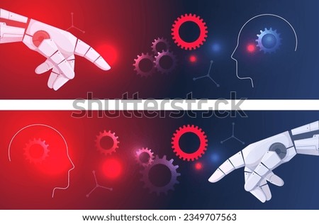 Robotic Hand - Enable Growth and Innovation - Banner - Illustration as EPS 10 File