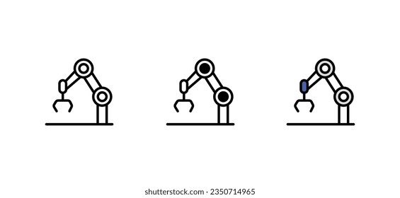 Robotic Hand icon design with white background stock illustration