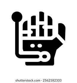 robotic hand icon. vector glyph icon for your website, mobile, presentation, and logo design.